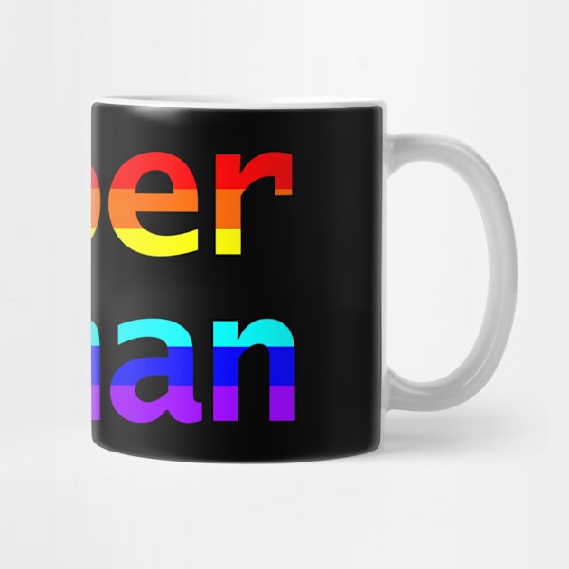 Super Human Rainbow Typography by ellenhenryart